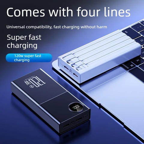(CCC)120W 20000/30000/50000 мАч Power Bank для мобильных телефонов iPhone, Huawei и Xiaomi, с функцией быстрой зарядки