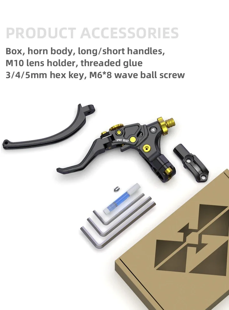 SPIRIT BEAST Suitable for Kaiyue 450RR Effortless Clutch Horn Modified Motorcycle 321RR Two Finger Short Handle Pull Rod
