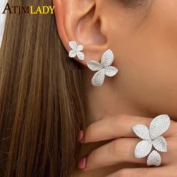 Classic Marquise Leaf Zircon Drop Earrings Elegant Brilliant Cubic Zirconia Delicate CZ Bridal Earring Wedding Jewelry Wholesale