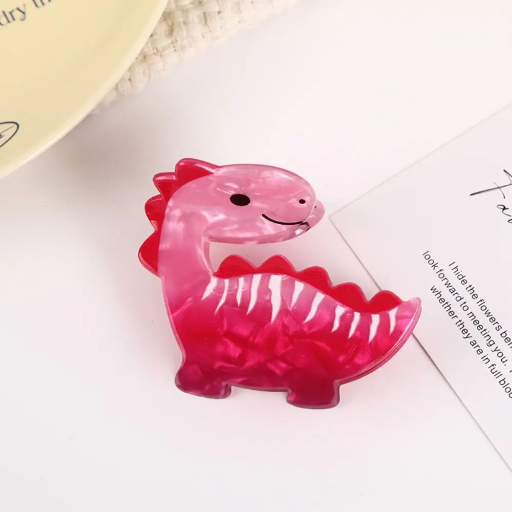 Tyrannosaurus Rex Dinosaur Hair Claw Stegosaur Diplodocus Acrylic Animal Shark Clip Geometric Ponytail Holder Cartoon Hair Clip