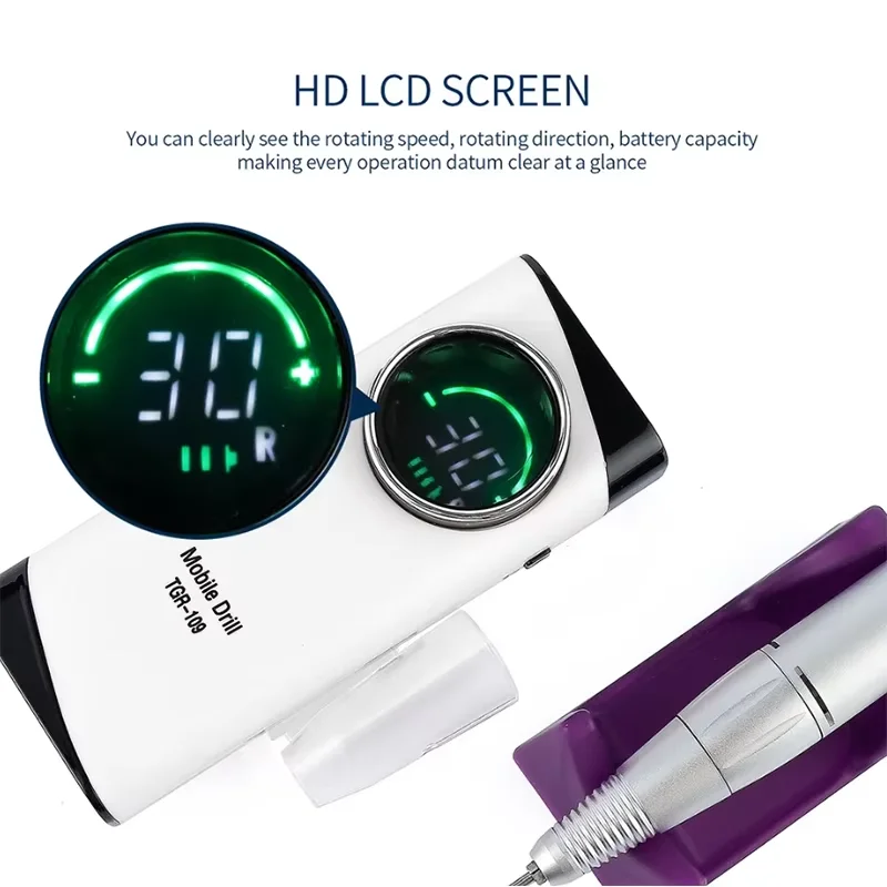 30000 دورة في الدقيقة الكهربائية المحمولة مسمار آلة الحفر اللاسلكية مسمار آلات تقطيع الكالس طاحونة هلام مزيل تلميع صوت منخفض