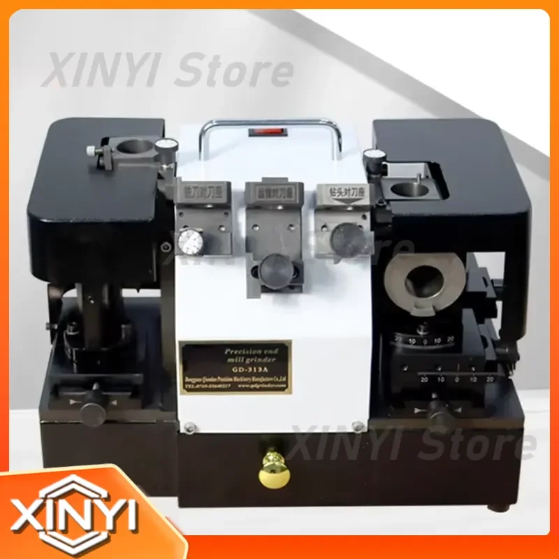 GD-313A Alloy Drill Bit Sharpener for End Mill Composite Grinder Portable Two-in-One Machine for 2 3 4 6 Edges