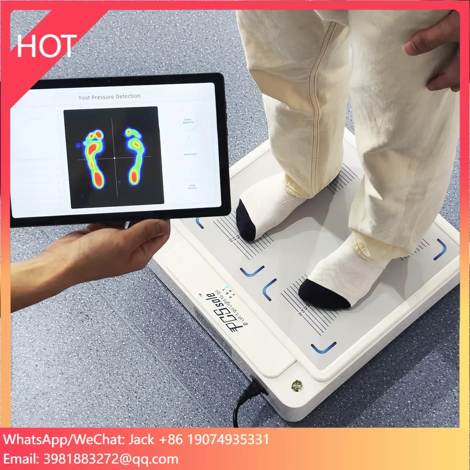 Portable C2 Plantar Pressure Detection Posture Analysis Customize Insole Machine Foot Scanner