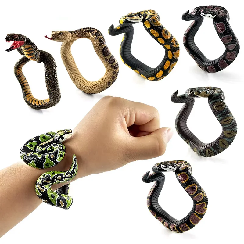 

Детский браслет в виде змеи на Хэллоуин, фигурка животного, домашний декор, аксессуары миниатюрное украшение для сада в виде Феи