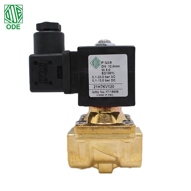 Wholesale Italy ODE 21H7KV120 21H8KV120 21H9KV180  3/8inch Solenoid valve 2/2 way N.C. With pilot control for water