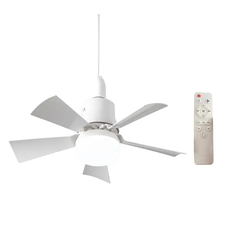 

ABWZ-Socket Fan Light Small Ceiling Fan With Light And Remote, Screw In Ceiling Fan Light For E27 Base, For Bedroom Kitchen Dura
