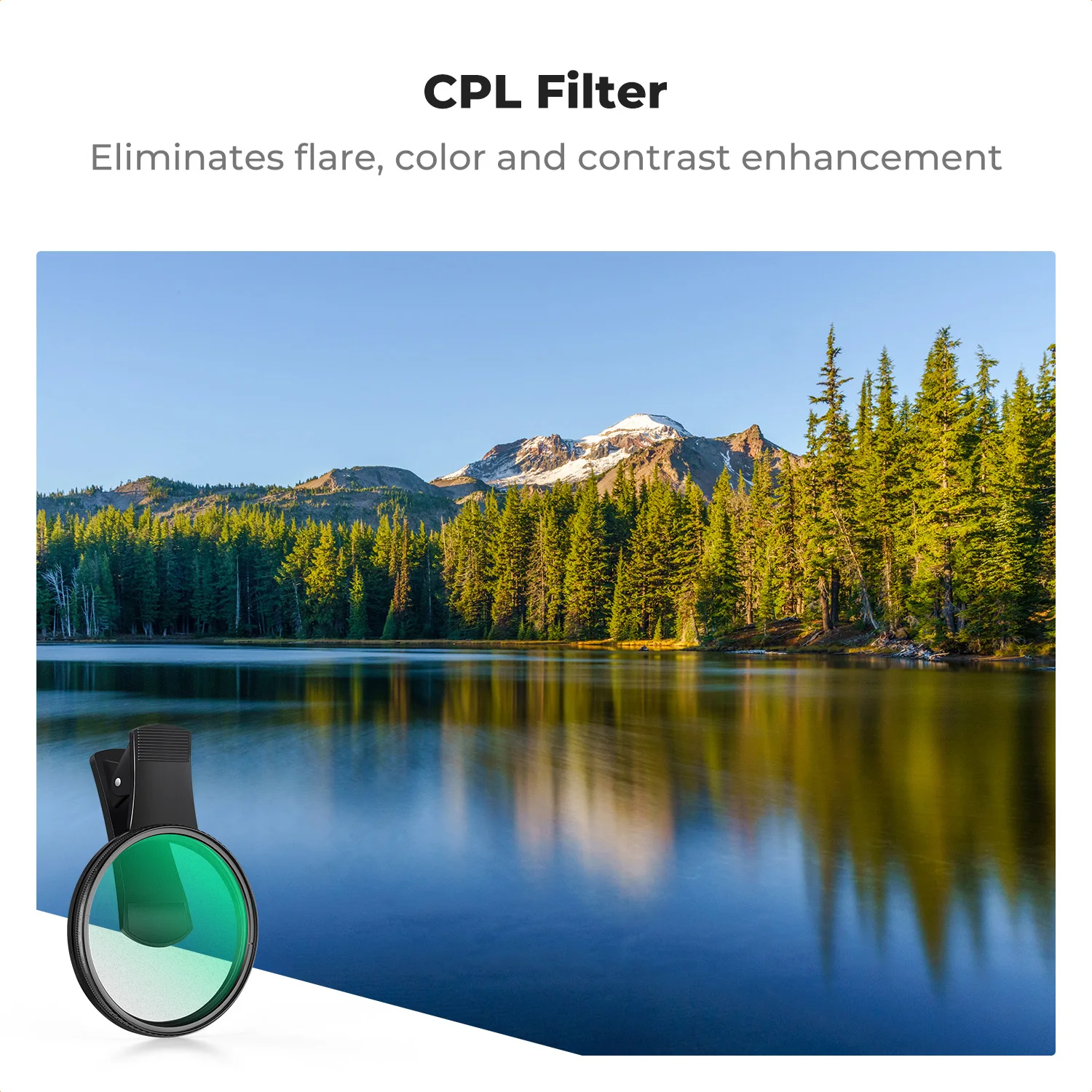 K&F CONCEPT طقم فلاتر عدسات كاميرا الهاتف 67 مم CPL بنظام تثبيت سريع لـ iPhone 16 15 Pro Max جميع موديلات الهواتف يحسن جودة الصورة #3