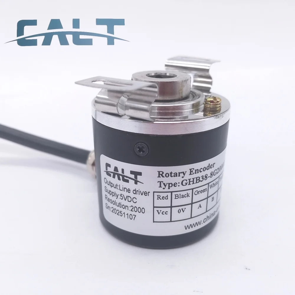 

CALT GHB38-8G2000BML5 Инкрементный поворотный энкодер с глухим полым валом 8 мм 100 200 500 600 1000 1024 2000 2500