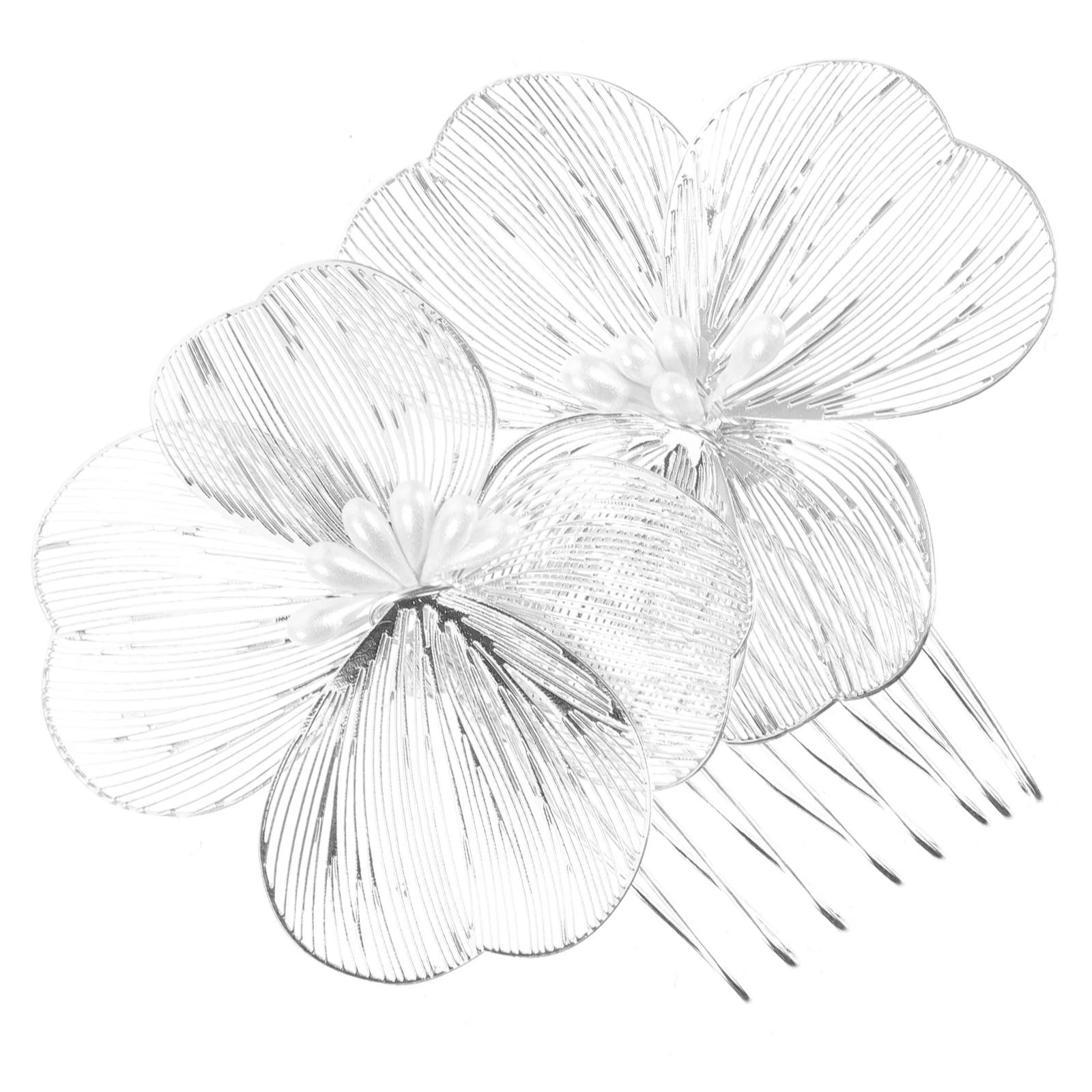 

Flower Hair Comb Silver Bridal Accessories Wedding Headpieces Women Combs Vintage Baroque Design All-match Hairstyle Decorations