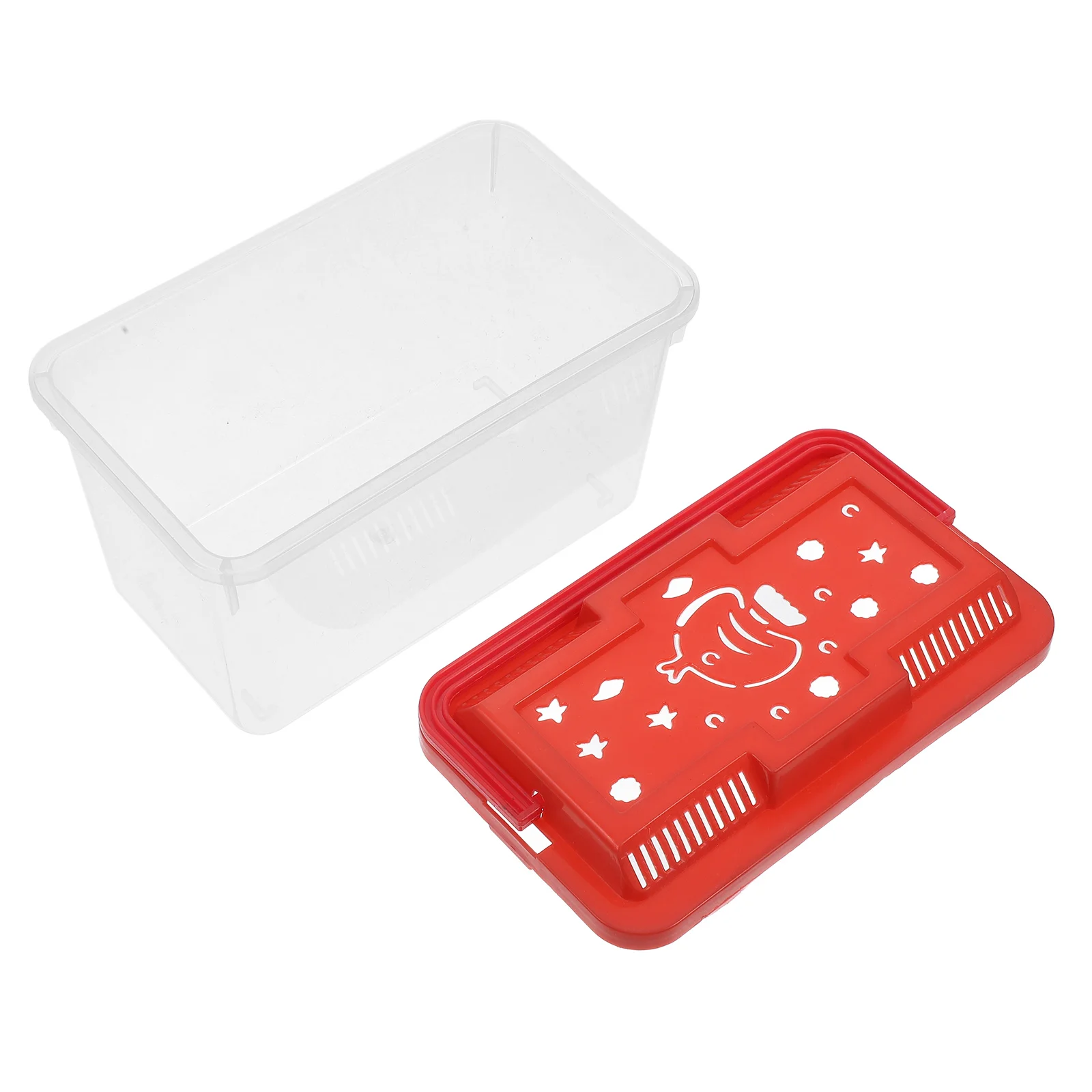 

Pet Transport Box Clear Plastic Terrarium Portable Fish Tank Cage Reptile Carrier Betta Keeper Small Animal Habitat Aquarium
