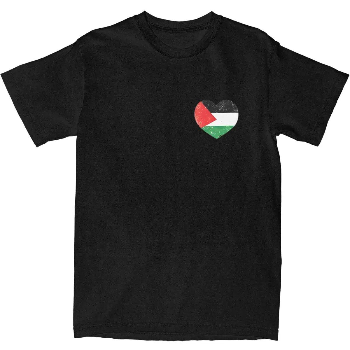 Heart For Palestine T Shirt Summer Gaza Aesthetic T Shirts Pure Cotton Harajuku Tshirt For Men Short Sleeve Casual Top Tees