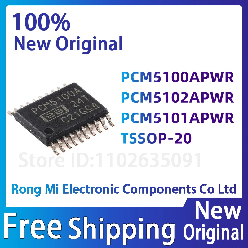 5Pcs New Original PCM5100 PCM5100APWR PCM5101 PCM5101APWR PCM5102 PCM5102APWR 5102 5100 5101 TSSOP-20 IC Chip in Stock Wholesale