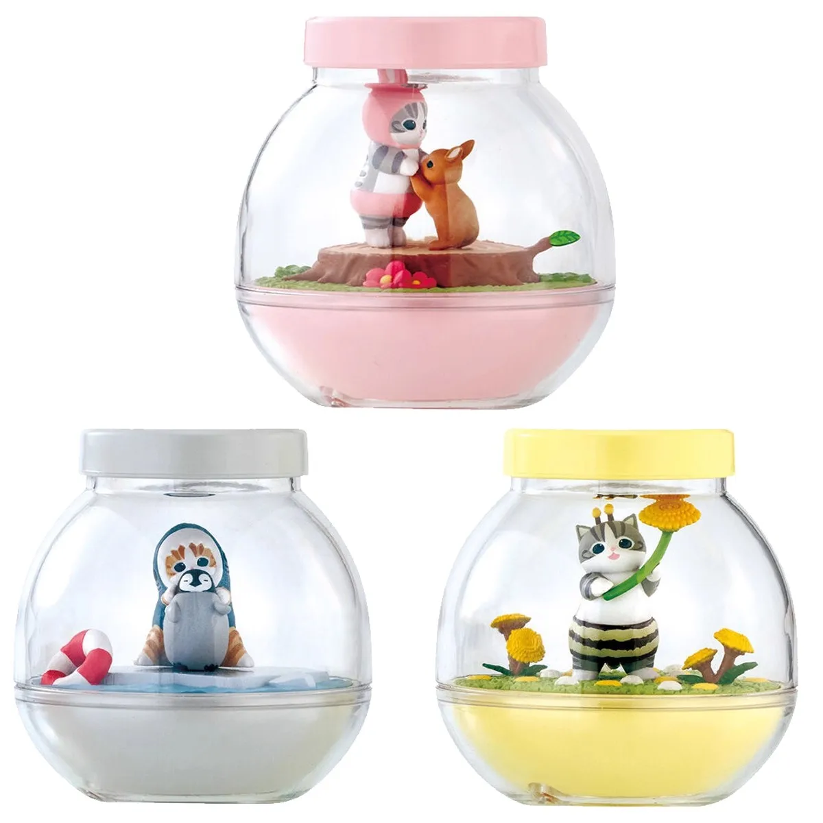 

Bandai Original 3Pcs Gashapon mofusand カプセリウム Toys For Kids Gift Collectible Model Ornaments