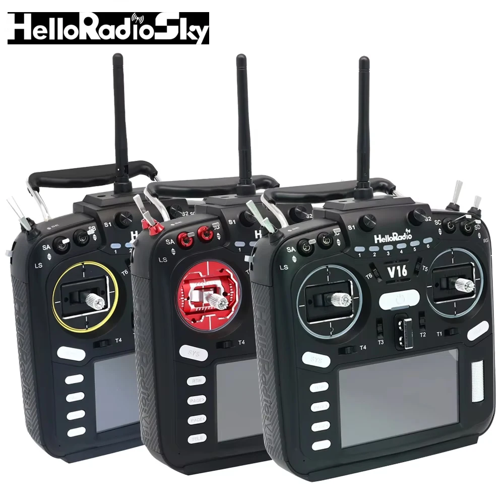 

HelloRadio V16 /V16 pro /V16 Max ELRS /4-In-1 Multi EDGETX Hall Gimbals Remote Controller for Drones And RC Models