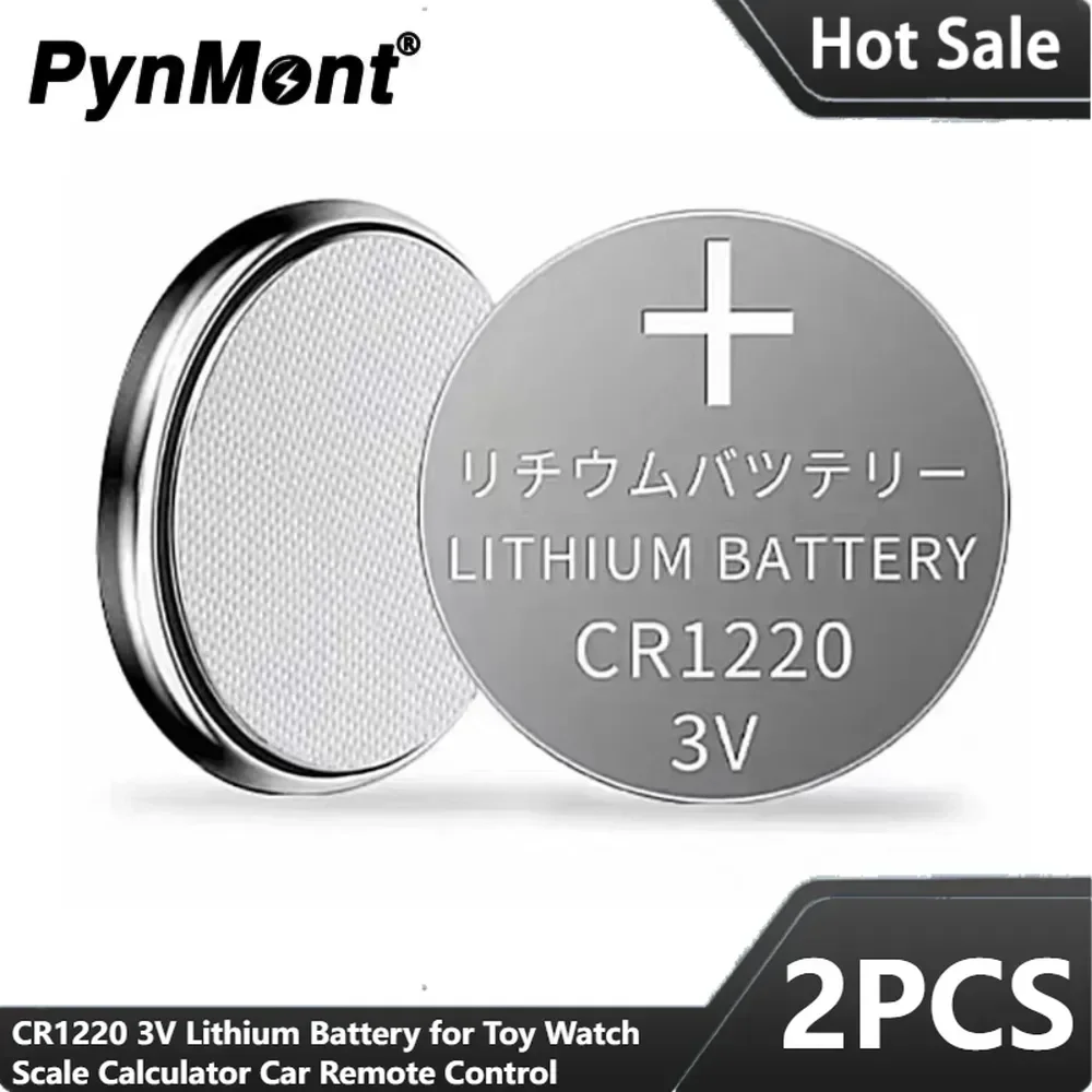 

2PCS CR1220 3V Lithium Battery CR 1220 LM1220 BR1220 KCR1220 for Toy Watch Scale Calculator Car Remote Control Button Coin Cell