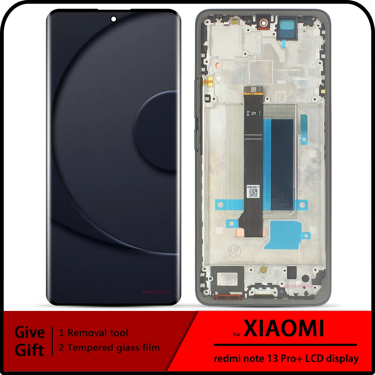 

AMOLED 6.67" For Xiaomi Redmi Note 13 Pro+ LCD Display Touch Screen Digitizer Assembly For Redmi Note 13 Pro Plus 5G LCD Replace