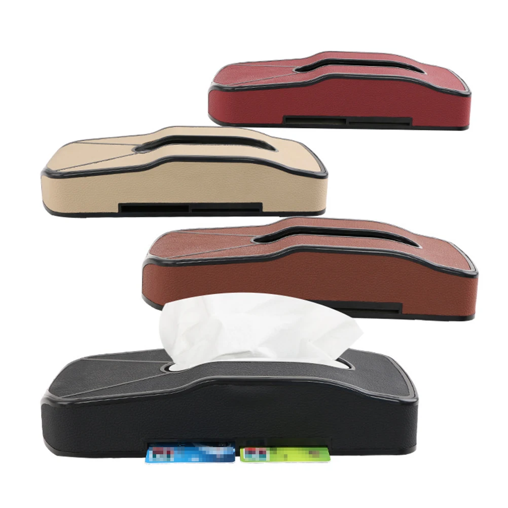 

Tissue Box Red Car Tray Rectangular Holder Cover Creative Car Tissue Box Case Instrument Panel Storage Paper Dry
