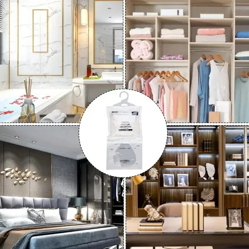50 جرام 5/10 قطعة امتصاص الرطوبة معلقة تجفيف الملابس مزيل الرطوبة خزانة مزيل الرطوبة حقيبة جافة المجففة امتصاص الرطوبة