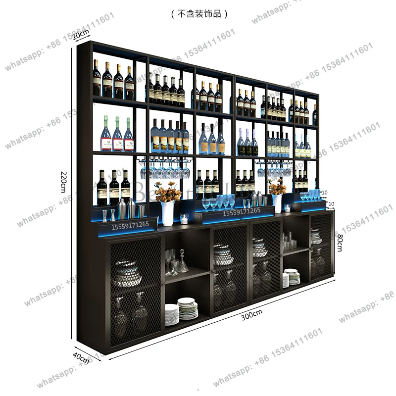 Standing Shelves Bar Cabinet Mobile Multifunctional Partitions Wine Cabinet Designer Nordic Armadi