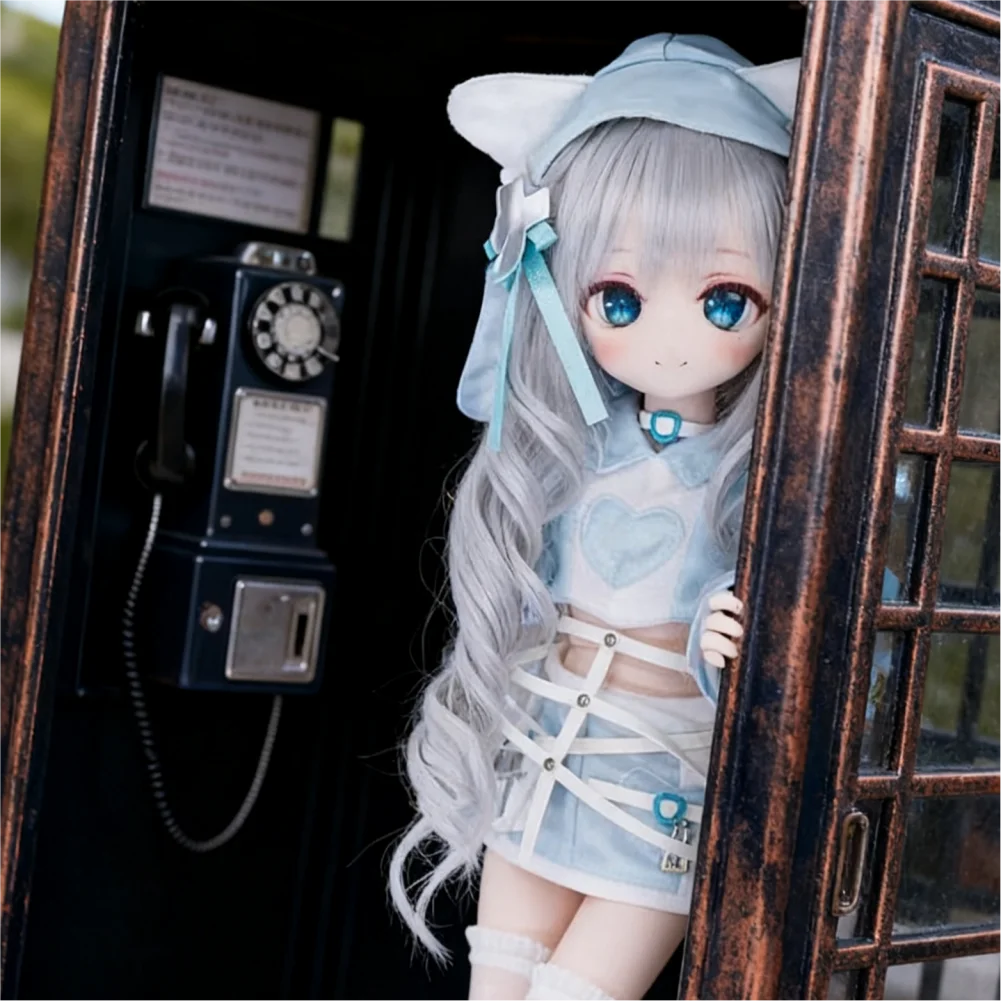 الكبار/الأطفال اليدوية لعبة 1/6 Mdd دمية Bjd دمية اكسسوارات اللون فضي الضفائر الصغيرة طويلة شعر مستعار مجعد 1 قطعة