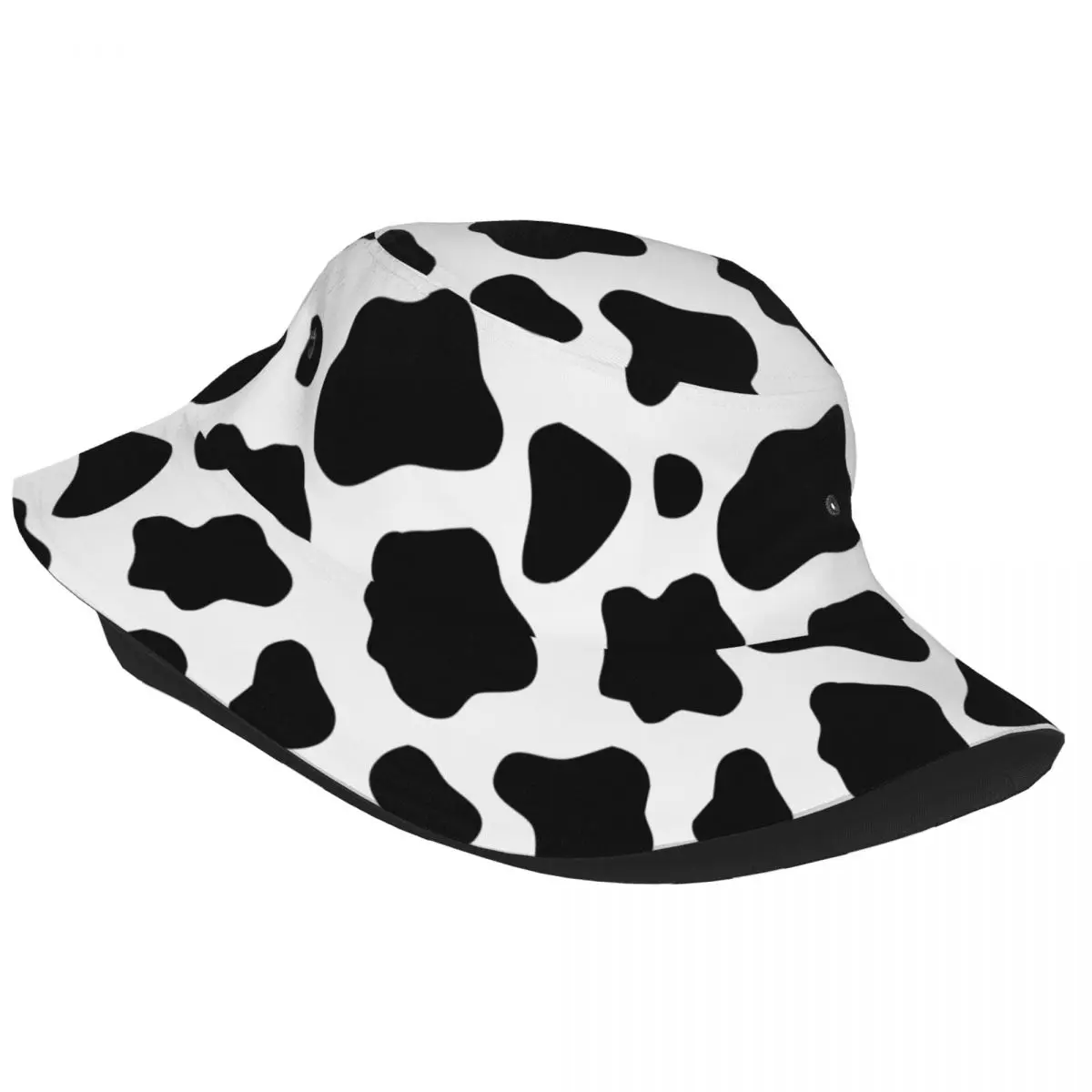 Street Cute Cow Print Bucket Hats Teen Lightweight Outdoor Fishing Cap Summer Travel Headwear Bob