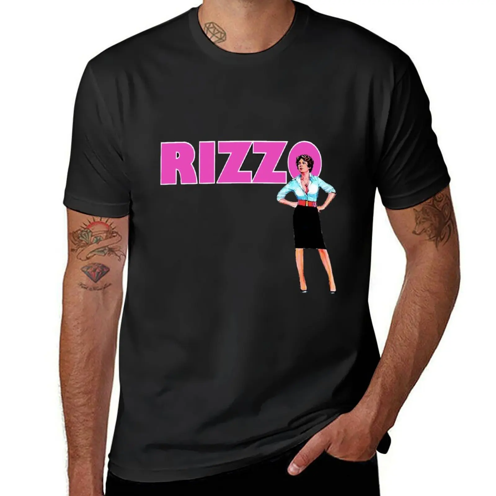 RIZZO GREASE stock CHANNING Camiseta lisa de anime, camisas de sudor, hombres