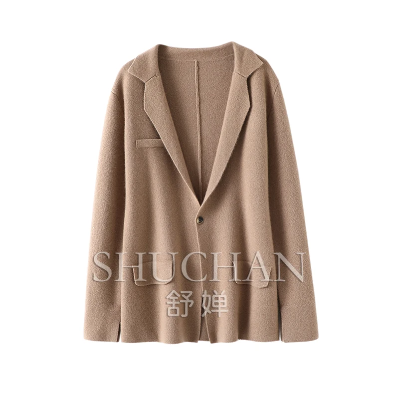 

100% Cashmere Sweater Women New Casaco Feminino Cardigan Women Sueter Mujer Invierno Office Lady Single Button