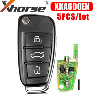 XHORSE XKA600EN Universal Remote Key 3 Buttons For Audi A6L Q7 Type 5 PCS/Lot