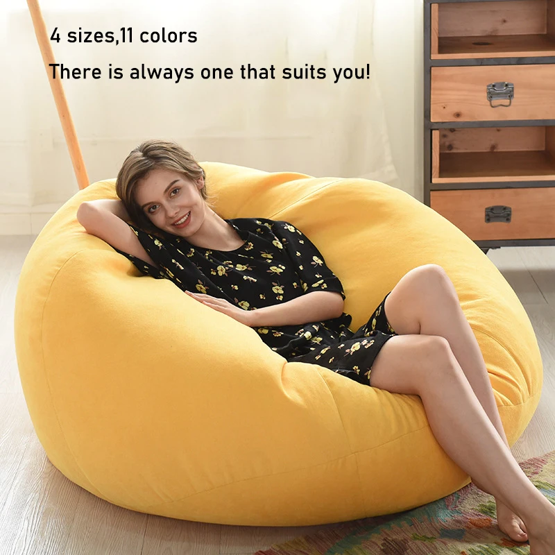 

120x120cm Fabric Lazy Sofa Bean Bag Bed Chair EPS Environmentally Friendly Particles Living Room Bedroom Tatami EPS/EPP Filling