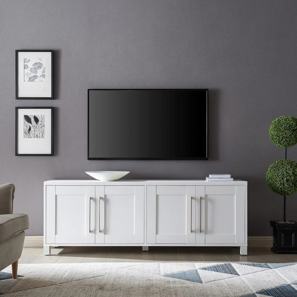 Rectangular TV Stand for TV's up to 80 in White, TV Stands for the Living Room  tv stand living room furniture  modern