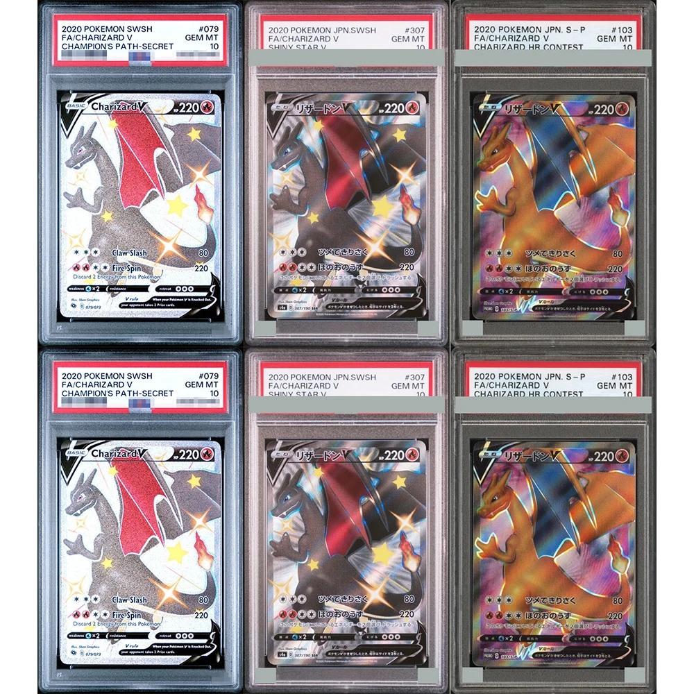 

2020 Diy Proxy Ptcg Graded Collection Card Jpn.swsh Fa/charizard V Shiny Star V 307/079 Gem Mt 10 Holographic Labels Card Gifts