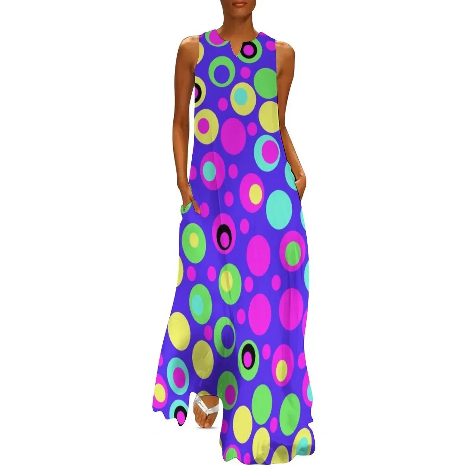 

Colorful Polka Dot Party Long Dress summer dress daily Casual dresses Dresses gala evening dress ladies