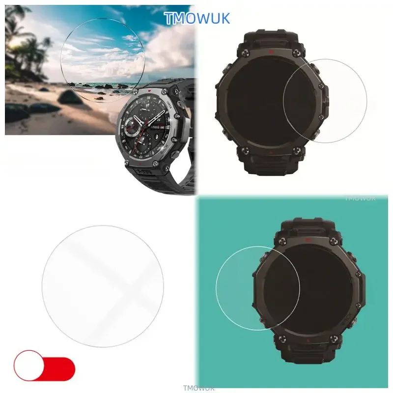 

For Amazfit T-Rex3Pro TRex 3Pro Tempered Glass Screen Shield, 9H Hardness HD Clear, Anti-Scratch Durable Watch Accessory