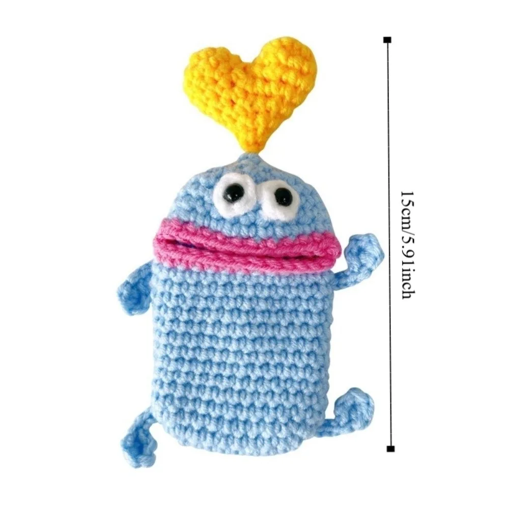 Handmade Craft Hand Knitted Key Case Funny Pull Out Key Pouch Finished Product Handmade Key Holder Key Storage