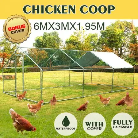 6X3X2 m metal Chicken coops outdoor Large wire mesh chicken house