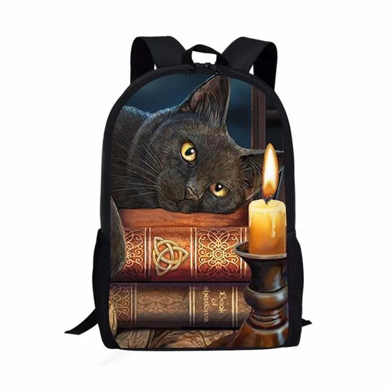 Trendige beliebte Katzen-Notebook-Rucksäcke für Schüler, Schultaschen, 3D-Druck, Oxford, wasserdicht, für Jungen/Mädchen, Laptop-Rucksäcke