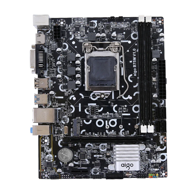 Imagem -05 - Placa-mãe Intel B75 de Dois Canais Soquete Lga 1155 Computador Desktop pc Ddr3 Sata3 Usb 3.0 M.2 Nvme i3 i5 i7 Aigo-b75m