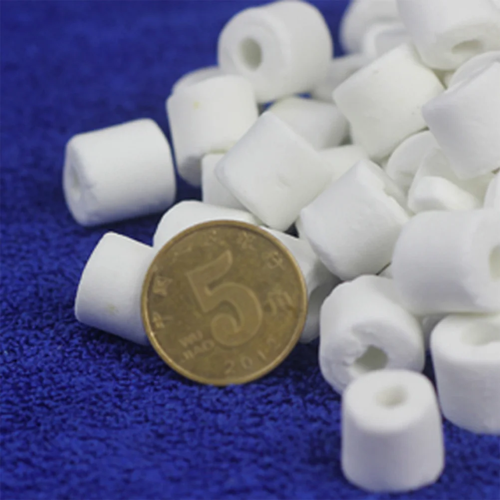 

6Packs Bio Porous Ceramic Rings Biological Media Mesh Bag Zipper for Pond Aquarium Canister Fish Tank Filter Fish Tank Media