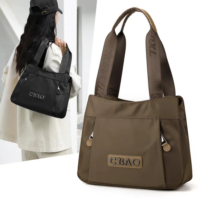 

New Women's Bag Luxury Designer Oxford Cloth Handbag Women Shoulder Bag High Quality Fashion Solid Color Female Bags