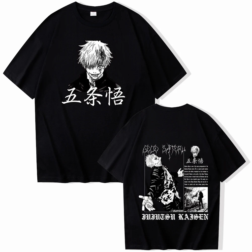 Anime Jujutsu Kaisen T Shirt Satoru Gojo Graphic Printed T-shirt Harajuku Hot Manga Men Women Plus Size Prevalent Tshirts