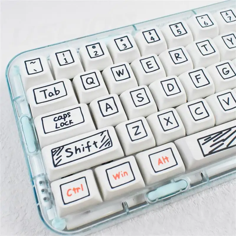 Graffiti Keycap XDA Profile PBT Keycaps 125 Keys For Mx Switch Mechanical Keyboard Custom Cute Anime Key Caps personalizadas Set