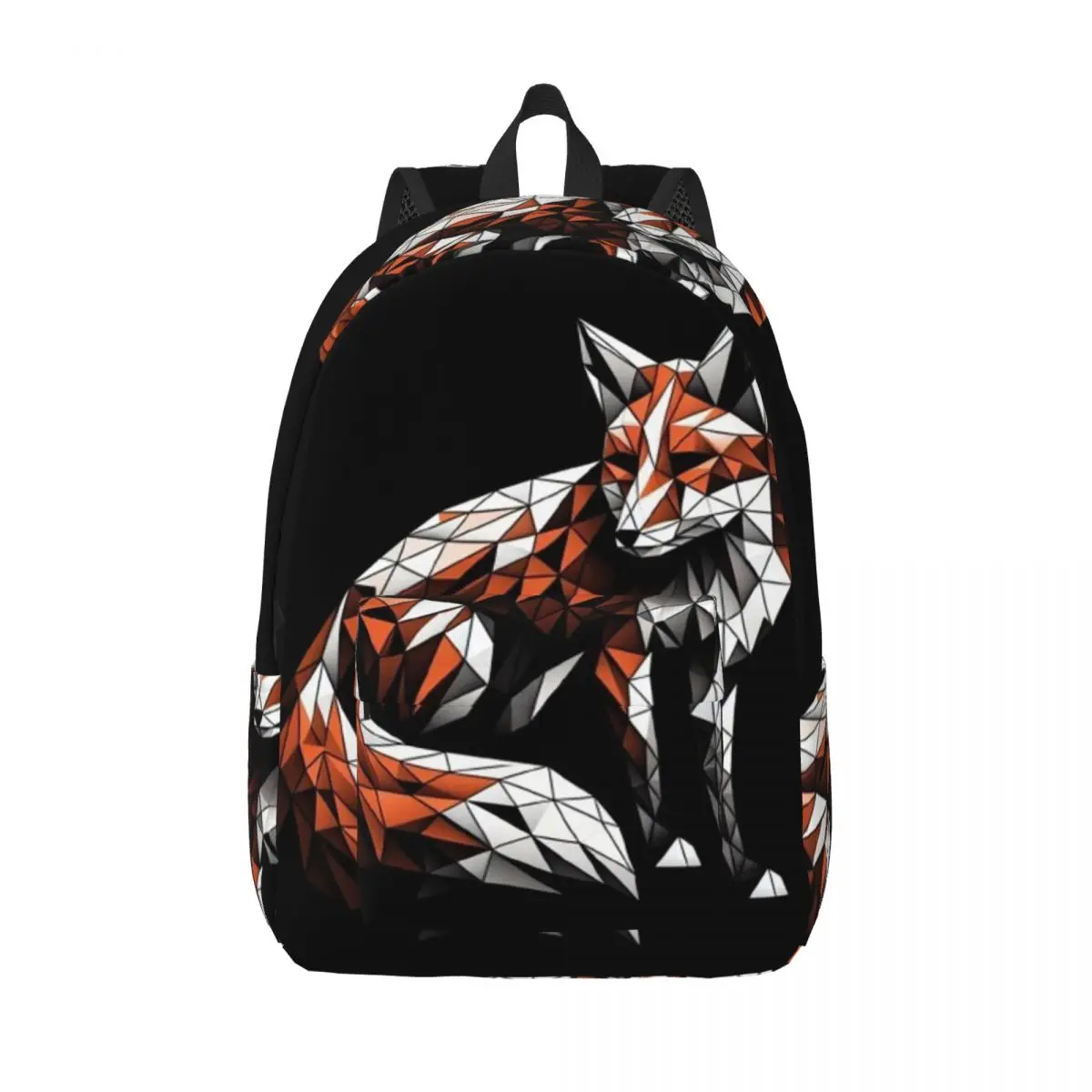 

Fox Made Of Triangles - Рюкзак с геометрическим рисунком лисы, студенческая сумка для книг для мальчиков и девочек, детская школьная сумка, сумки на плечо для ноутбука для мужчин и женщин