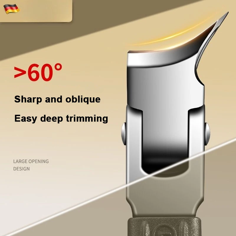 Anti-spat 60 °   Nagelknipper met schuine rand Professionele high-end adelaarsnavel Schuine teennageltrimmers Ingegroeide teennagelgereedschappen