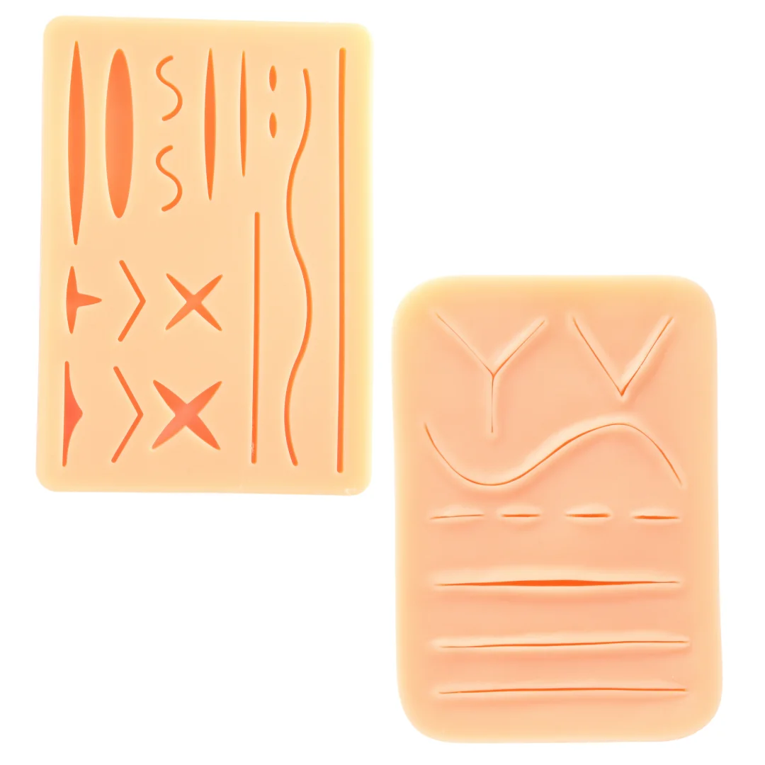 Reusable Surgical Suture Kit Pad Silicone Fake Skin Suture Medical Practice Traumatic Simulation Wounds Training Teaching Model