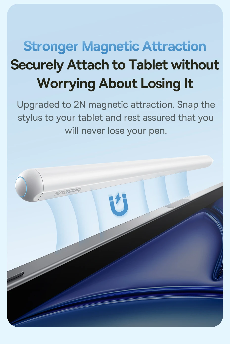 Baseus Stylus Stift Kabellose Aufladung für Apple Pencil Magnetische Anziehung für iPad Pro Air Mini Bluetooth 23h Akkulaufzeit Tablet-Stift – Detail 18