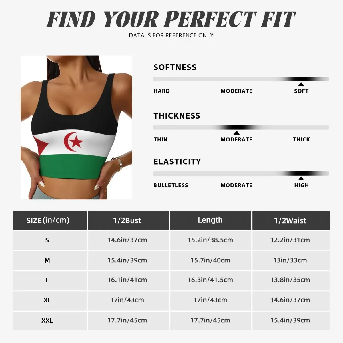 Базовые топы с флагом Западной Сахары, женские сексуальные спортивные топы для йоги и фитнеса Samba с v-образным вырезом