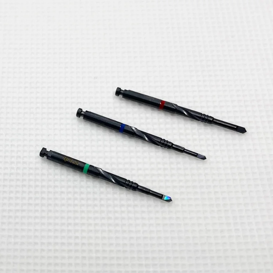 Dental Broken Fixture Screw Remover Kit Screw Extractor Reverse Drill Failed Fixture Remover Implant Screws Bur Tool