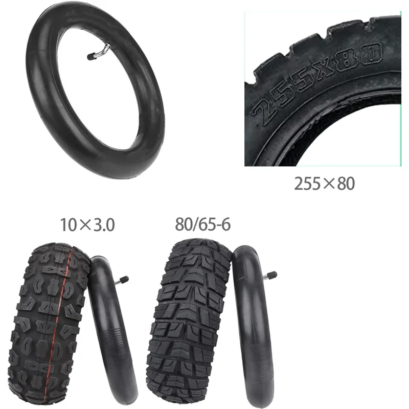 

80/65-6 10X2.5 Inner Tube Replacement 10 Inch 255X80 Tire Tire With Elbow Valve Thickened Widened-M53K