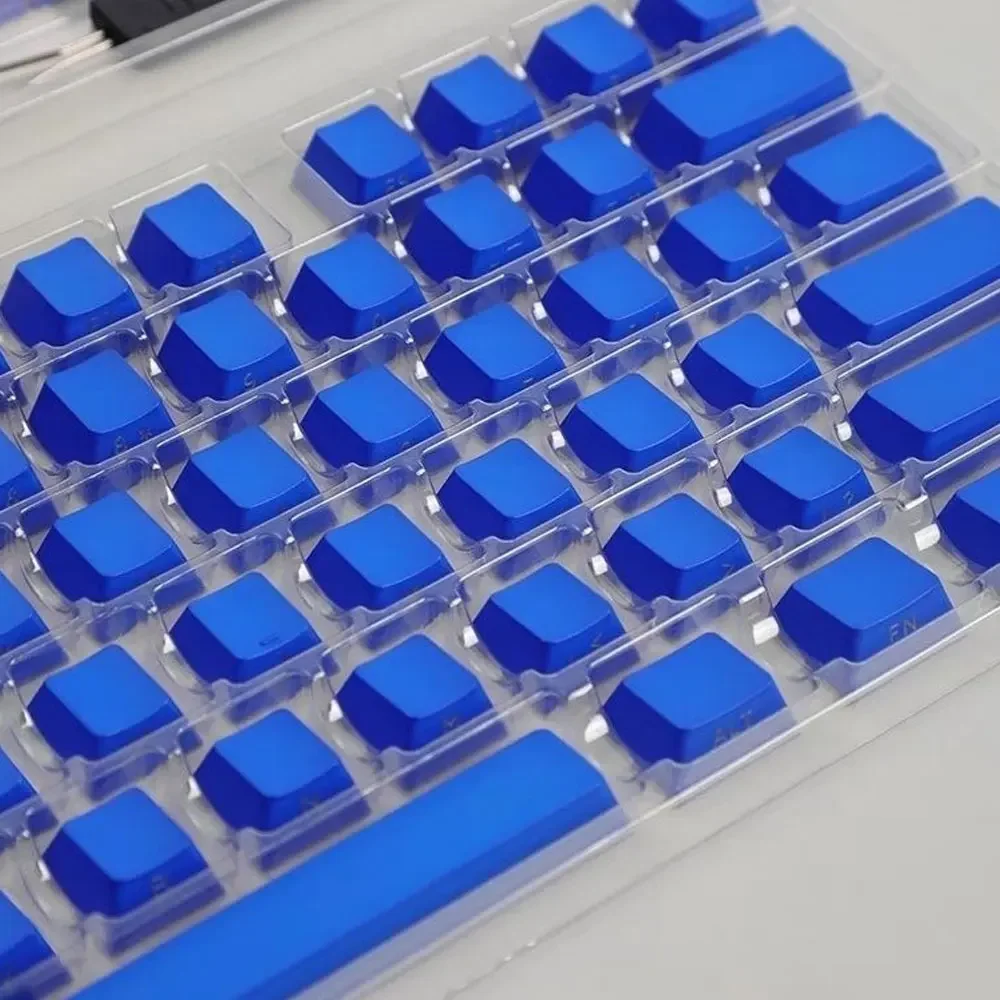 133 Keys Klein Blue Theme Side-Word Keycaps OEM Height PBT Thermal Sublimation For 61 64 68 75 87 104 108 Mechanical Keyboard