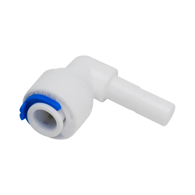 50Pc Reverse Osmosis Quick Coupling 1/4 Hose Connection Tee Y Connector 2 Way Equal Elbow Straight RO Water Plastic Pipe Fitting